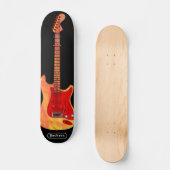 Elektrische gitaar, gepersonaliseerd persoonlijk skateboard (Voorkant)