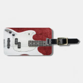 Elektrische gitaar gepersonaliseerd rood Bagagelab Bagagelabel (Voorkant horizontaal)
