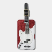 Elektrische gitaar gepersonaliseerd rood Bagagelab Bagagelabel (Voorkant verticaal)