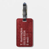 Elektrische gitaar gepersonaliseerd rood Bagagelab Bagagelabel (Achterkant verticaal)