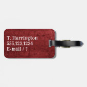 Elektrische gitaar gepersonaliseerd rood Bagagelab Bagagelabel (Achterkant horizontaal)