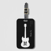 elektrische gitaar/gitarist bagagelabel (Voorkant (verticaal))