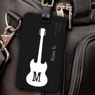 elektrische gitaar/gitarist bagagelabel