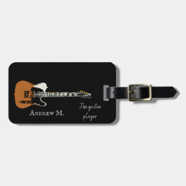 Elektrische gitaar/gitarist bagagelabel