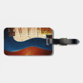Elektrische Gitaar Grunge Aangepaste Tekst Bagagelabel (Achterkant horizontaal)