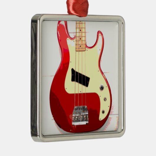 Elektrische Gitaar in Rood Metalen Ornament (Rechts)