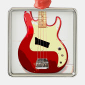 Elektrische Gitaar in Rood Metalen Ornament (Voorkant)