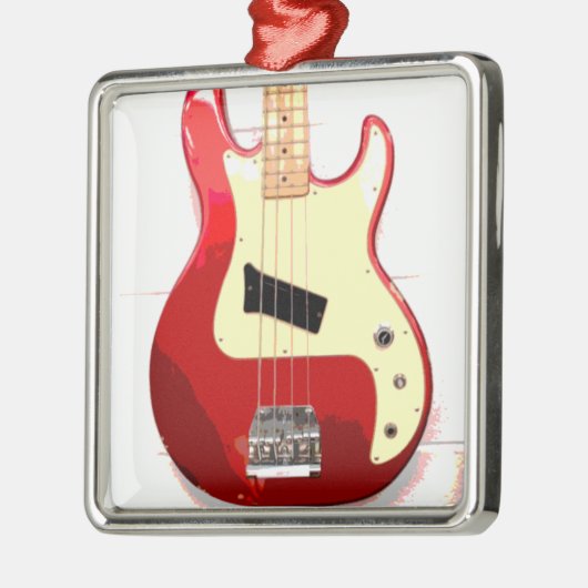 Elektrische Gitaar in Rood Metalen Ornament (Links)