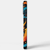 Elektrische gitaar in vlammen Case-Mate iPhone case (Achterkant / Links)