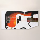 Elektrische gitaar in zwart badhanddoek (Badhanddoek)