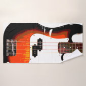 Elektrische gitaar in zwart badhanddoek (Badhanddoek)