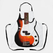 Elektrische gitaar in zwart schort (Voorkant)