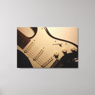 Elektrische Gitaar Ingepakte Canvas Print