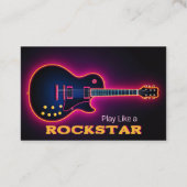 Elektrische gitaar instructeur visitekaartje (Achterkant)