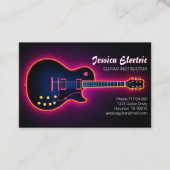 Elektrische gitaar instructeur visitekaartje (Voorkant)