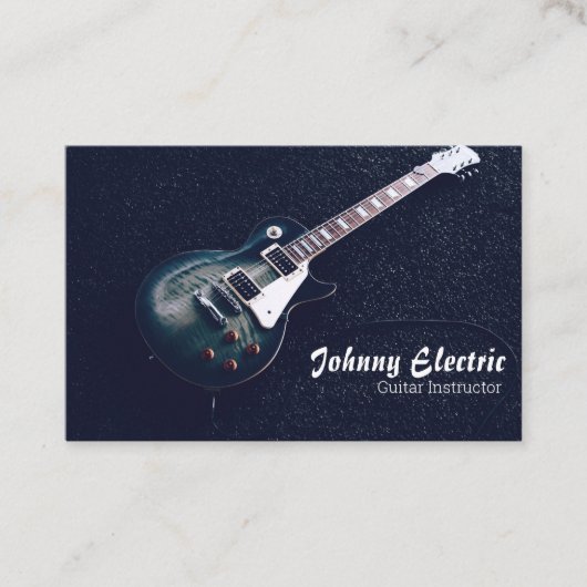 Elektrische gitaar instructeur visitekaartje (Voorkant)