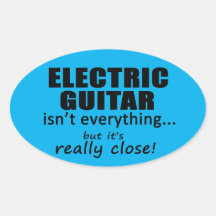 Elektrische gitaar is niet alles ovaal Sticker