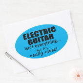 Elektrische gitaar is niet alles ovaal Sticker (Envelop)