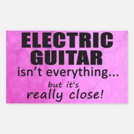 Elektrische gitaar is niet alles rechthoekige stek rechthoekige sticker