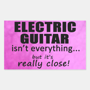 Elektrische gitaar is niet alles rechthoekige stek sticker