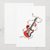 Elektrische Gitaar Kerstman Muziek Kerstliefhebber Kaart (Voorkant / Achterkant)