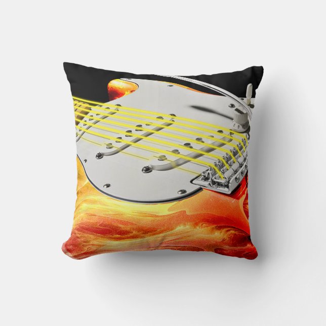 Elektrische Gitaar Kunst 2 Kussens (Voorkant)