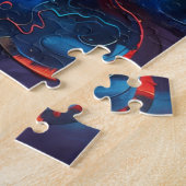 Elektrische gitaar kunstpuzzel legpuzzel (Zijkant)