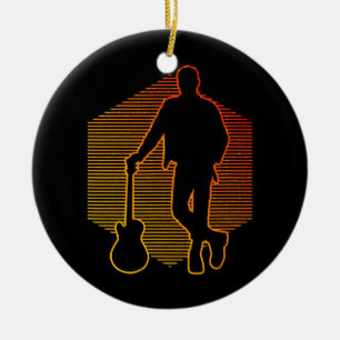 Elektrische gitaar mannen keramisch ornament