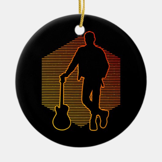 Elektrische gitaar mannen keramisch ornament (Voorkant)