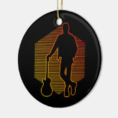 Elektrische gitaar mannen keramisch ornament (Links)