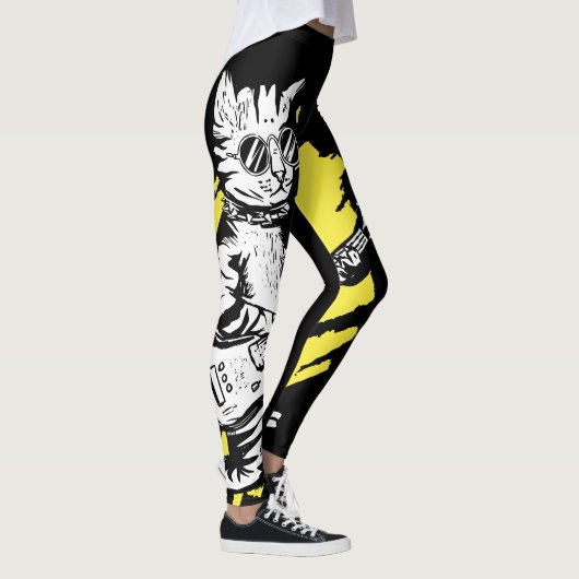 Elektrische gitaar met kool-kattenspel leggings (Rechts)