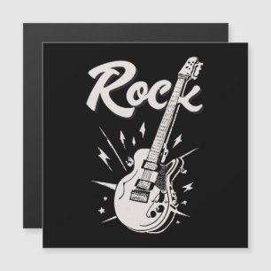 Elektrische gitaar met rock woord