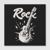 Elektrische gitaar met rock woord (Voorkant)
