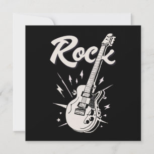 Elektrische gitaar met rock woord