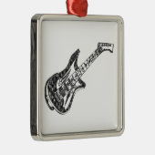 Elektrische gitaar metalen ornament (Rechts)