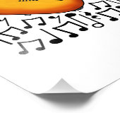 Elektrische gitaar Musical Notes Gitarist Musicus Foto Afdruk (Hoek)