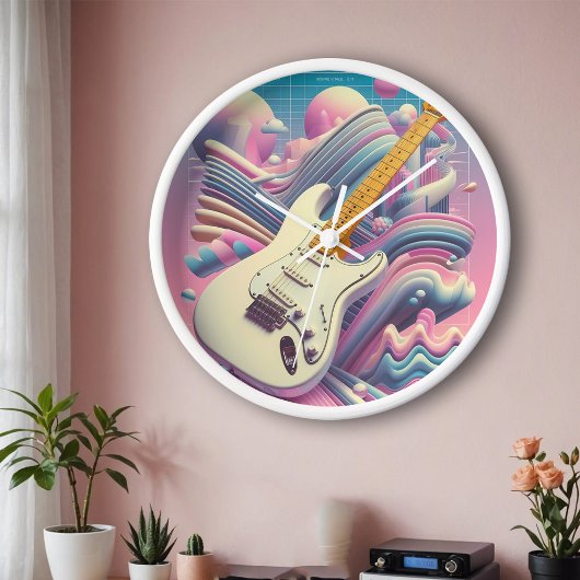 Elektrische Gitaar Muziek Pastel Roze Y2K Vaporwav