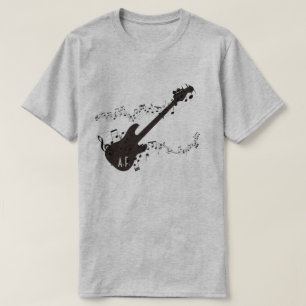 Elektrische gitaar & Muzieknoten - Persoonlijke ca T-shirt