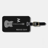 Elektrische gitaar, muzikant reiziger bagagelabel (Voorkant horizontaal)