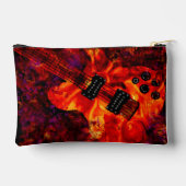 Elektrische gitaar op vuur Red Black Music Art Etui (Achterkant)