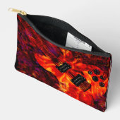 Elektrische gitaar op vuur Red Black Music Art Etui (Open)