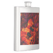 Elektrische gitaar op vuur Rood Zwart Paarse Abstr Flacon (Rechts)