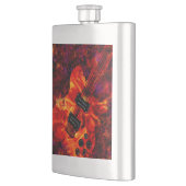 Elektrische gitaar op vuur Rood Zwart Paarse Abstr Flacon (Links)