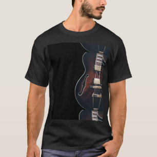 Elektrische Gitaar Op Zwart T-shirt