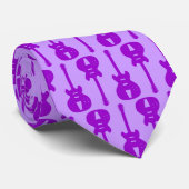 Elektrische gitaar — Paars op Mauve Stropdas (Opgerold)