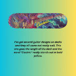 Elektrische gitaar persoonlijk skateboard<br><div class="desc">Dit is onderdeel van een serie design rond elektrische gitaren, en er is veel aan de hand in deze design, sommige zijn abstract, terwijl anderen een meer psychedelische uitstraling hebben en sommige een combinatie van beide hebben. Deze design zijn oorspronkelijk gemaakt als tattoo design voordat ik besefte hoe cool ze...</div>