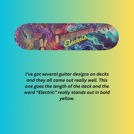 Elektrische gitaar persoonlijk skateboard