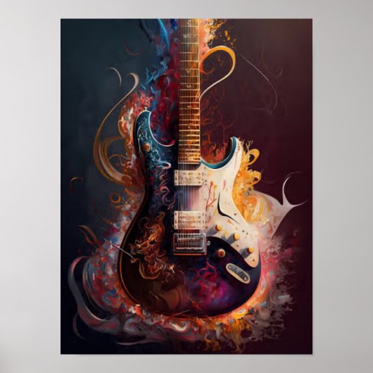 Elektrische gitaar poster (Voorkant)