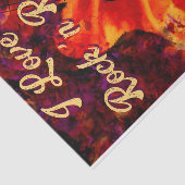 Elektrische Gitaar Red Black Rock n Roll Decoupage Tissuepapier (Detail)