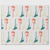 Elektrische Gitaar Rock en Roll Rockstar Cadeaupapier (Vlak)